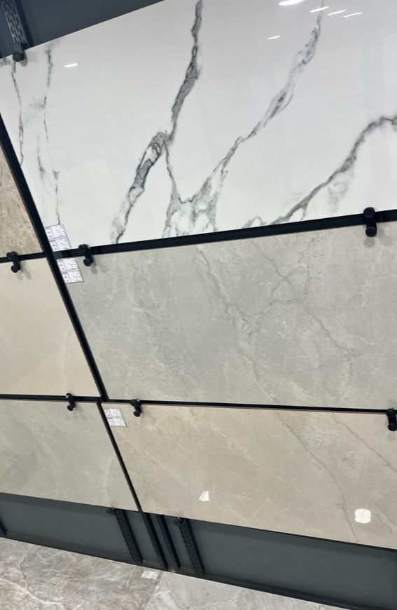 Large marble-look tiles
