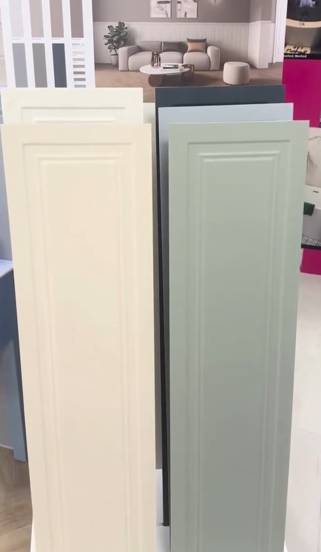 Yogiraj panel tiles in cream and sage
